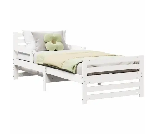 Pagarināms Gultas Rāmis Bērniem Other Balts 80 X 130 / 165 / 200 Cm Vidaxl