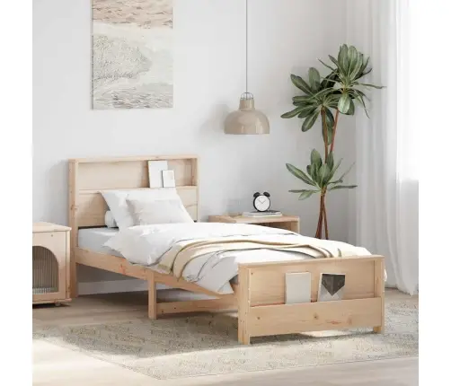 Lovos Rėmas Su Galvūgalio Ruda 100 X 200 Cm Apdirbta Mediena