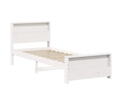 Lovos Rėmas Su Galvūgalio Balta 100 X 200 Cm Apdirbta Mediena