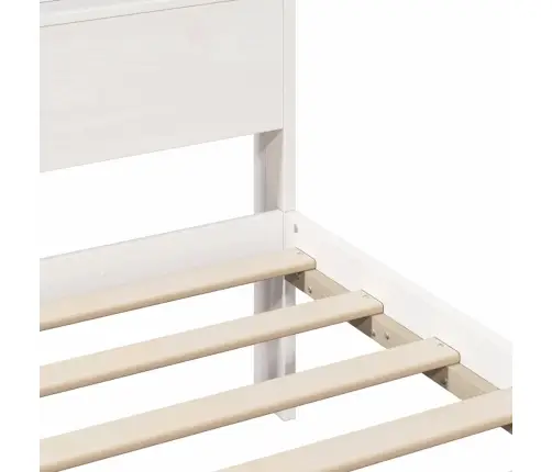 Voodi Raam Peaga Valge 90 X 200 Cm Tehispuit