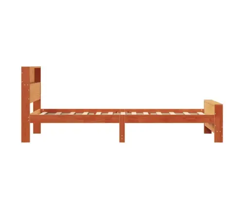 Gultas Rāmis Vaska Brūna 80 X 200 Cm Priedes Masīvkoks Vidaxl