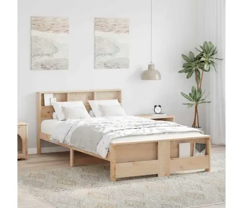 Voodi Raam Peaga Pruun 135 X 190 Cm Tehispuit