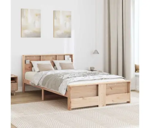 Voodi Raam Peaga Pruun 135 X 190 Cm Tehispuit