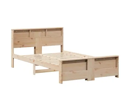 Voodi Raam Peaga Pruun 135 X 190 Cm Tehispuit