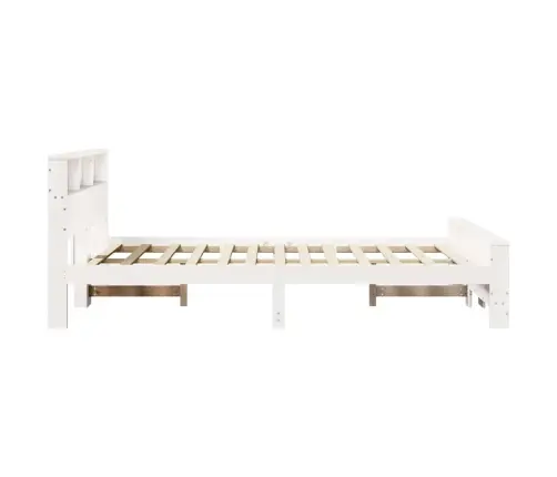 Voodi Raam Peaga Valge 120 X 190 Cm Tehispuit