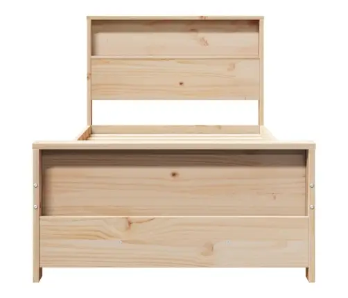 Gultas Rāmis Brūna 90 X 190 Cm Priedes Masīvkoks Vidaxl