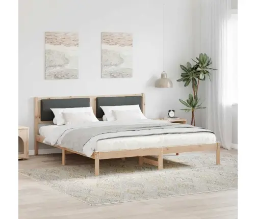 Voodi Raam Peaga Tumehall 180 X 200 Cm Tahke Mänd