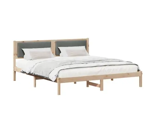 Voodi Raam Peaga Tumehall 180 X 200 Cm Tahke Mänd