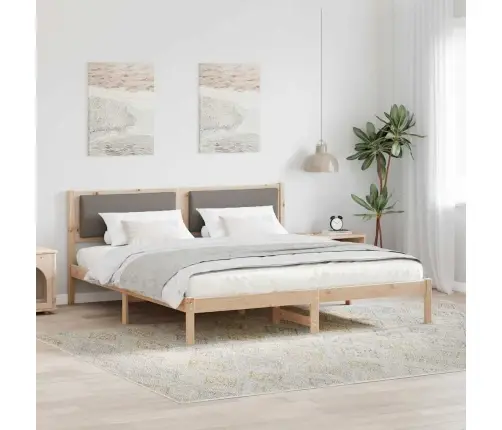 Voodi Raam Peaga Pruunikashall 180 X 200 Cm Tahke Mänd