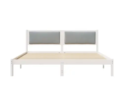 Gultas Rāmis Gaiši Pelēks 180 X 200 Cm Ciets Priedes Koks Vidaxl