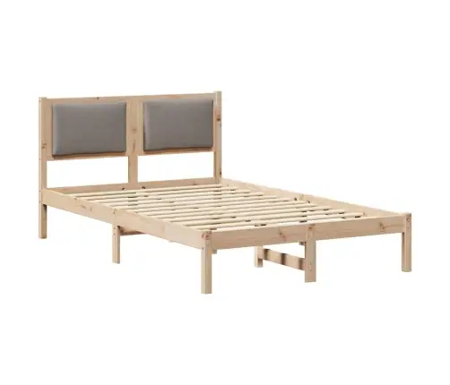 Voodi Raam Peaga Pruunikashall 120 X 200 Cm Tahke Mänd