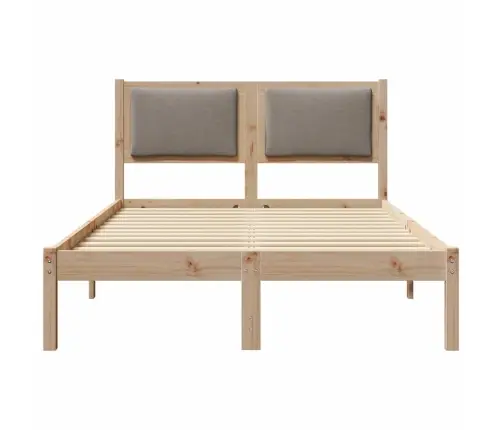 Gultas Rāmis Pelēkbrūna 120 X 190 Cm Ciets Priedes Koks Vidaxl