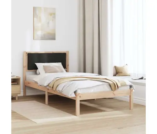 Gultas Rāmis Melna 100 X 200 Cm Ciets Priedes Koks Vidaxl