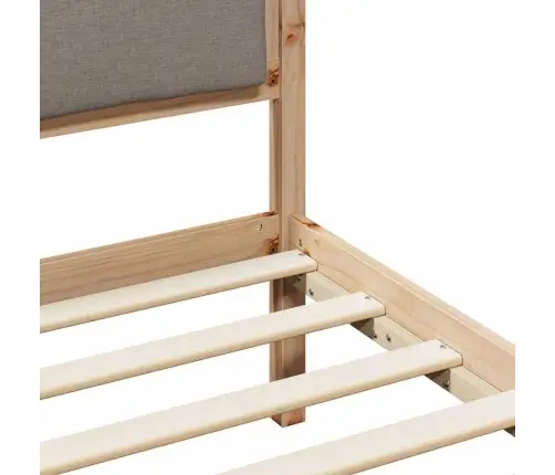 Gultas Rāmis Pelēkbrūna 100 X 200 Cm Ciets Priedes Koks Vidaxl