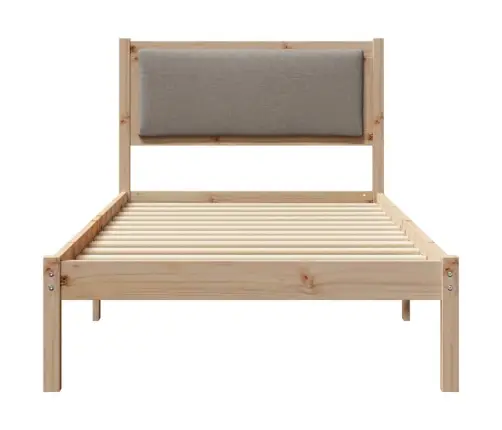 Gultas Rāmis Pelēkbrūna 100 X 200 Cm Ciets Priedes Koks Vidaxl