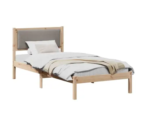 Gultas Rāmis Pelēkbrūna 100 X 200 Cm Ciets Priedes Koks Vidaxl