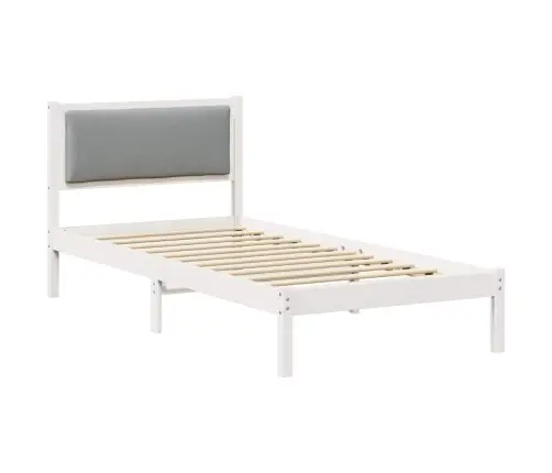 Gultas Rāmis Gaiši Pelēks 100 X 200 Cm Ciets Priedes Koks Vidaxl