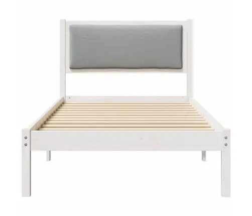 Gultas Rāmis Gaiši Pelēks 100 X 200 Cm Ciets Priedes Koks Vidaxl