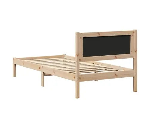 Gultas Rāmis Melna 90 X 200 Cm Ciets Priedes Koks Vidaxl