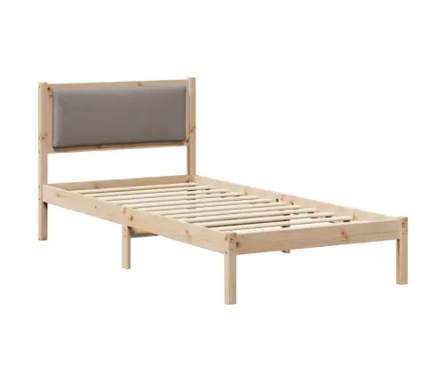 Voodi Raam Peaga Pruunikashall 90 X 200 Cm Tahke Mänd