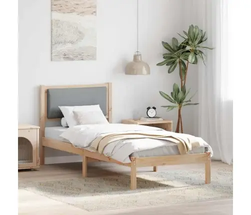 Lovos Rėmas Šviesiai Pilka 80 X 200 Cm Kietos Pušies Mediena