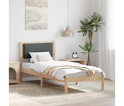 Gultas Rāmis Tumši Pelēks 80 X 200 Cm Ciets Priedes Koks Vidaxl