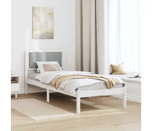 Voodi Raam Peaga Helehall 80 X 200 Cm Tahke Mänd