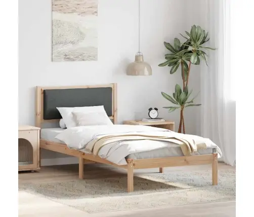 Voodi Raam Peaga Tumehall 90 X 190 Cm Tahke Mänd