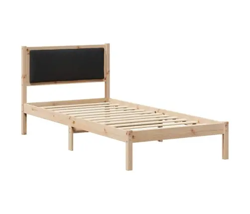 Voodi Raam Peaga Must 90 X 190 Cm Tahke Mänd