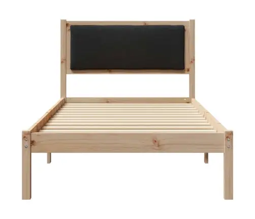 Voodi Raam Peaga Must 90 X 190 Cm Tahke Mänd