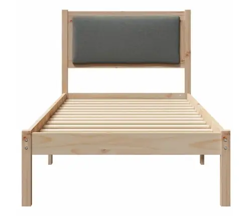 Gultas Rāmis Tumši Pelēks 80 X 190 Cm Ciets Priedes Koks Vidaxl