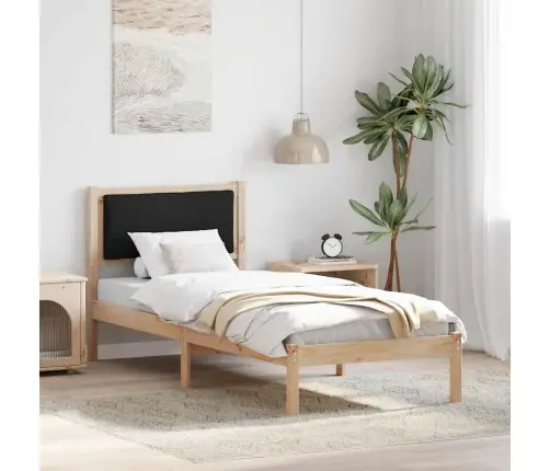 Lovos Rėmas Juoda 80 X 190 Cm Kietos Pušies Mediena