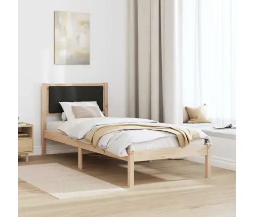 Lovos Rėmas Juoda 80 X 190 Cm Kietos Pušies Mediena