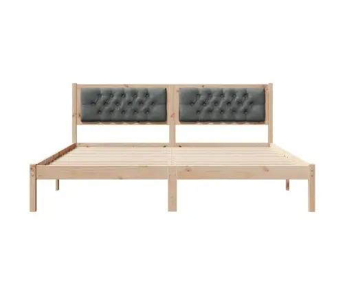 Voodi Raam Peaga Tumehall 160 X 200 Cm Tahke Mänd