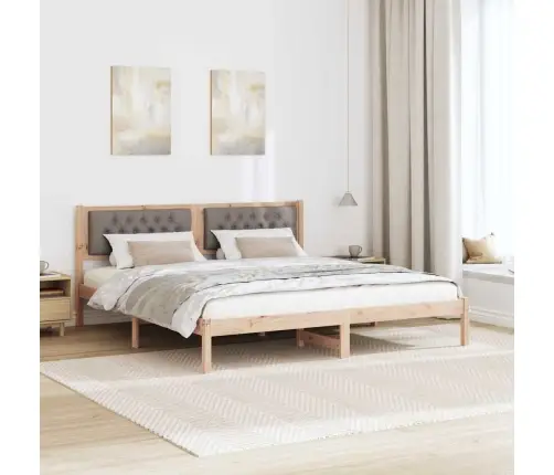Lovos Rėmas Taupe 160 X 200 Cm Kietos Pušies Mediena