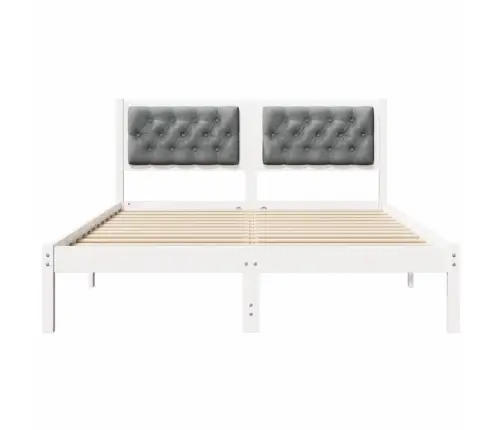 Voodi Raam Peaga Helehall 150 X 200 Cm Tahke Mänd