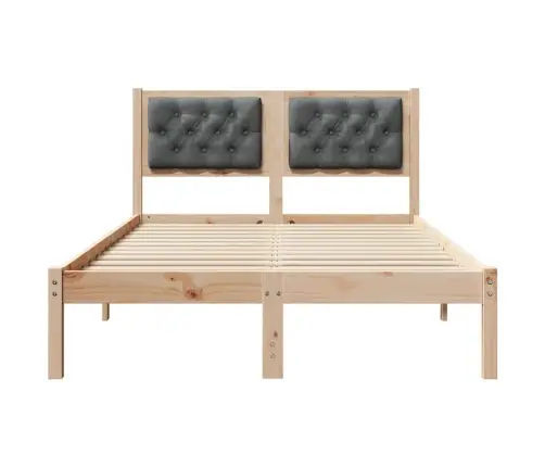 Gultas Rāmis Ar Galvas Klāju Tumši Pelēks 120 X 200 Cm Audums Vidaxl