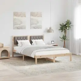 Lovos Rėmas Taupe 140 X 190 Cm Kietos Pušies Mediena