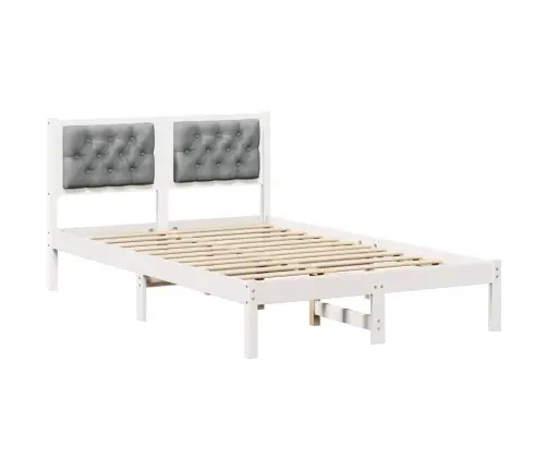 Gultas Rāmis Ar Galvas Klāju Gaiši Pelēks 120 X 190 Cm Audums Vidaxl