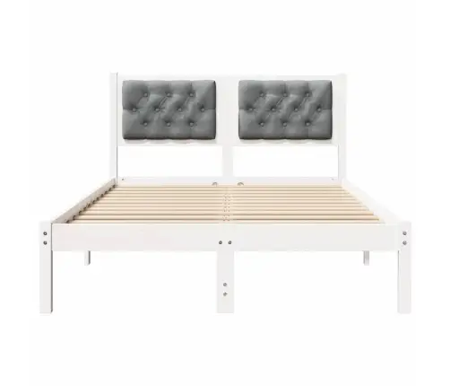 Gultas Rāmis Ar Galvas Klāju Gaiši Pelēks 120 X 190 Cm Audums Vidaxl