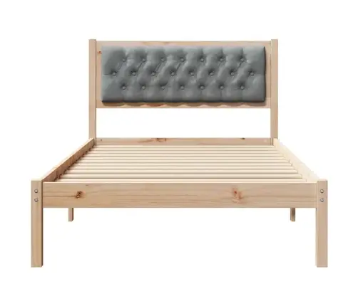 Gultas Rāmis Ar Galvas Klāju Gaiši Pelēks 100 X 200 Cm Audums Vidaxl