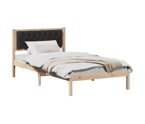 Gultas Rāmis Ar Galvas Klāju Melna 100 X 200 Cm Audums Vidaxl