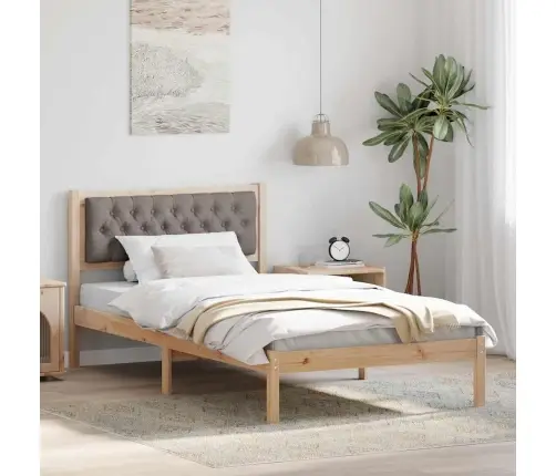 Lovos Rėmas Taupe 100 X 200 Cm Kietos Pušies Mediena