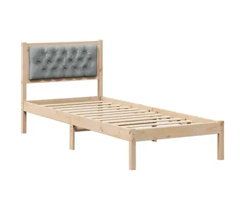 Gultas Rāmis Ar Galvas Klāju Gaiši Pelēks 90 X 200 Cm Audums Vidaxl