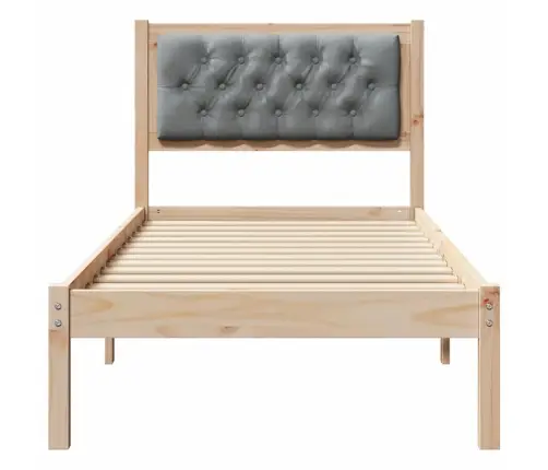 Gultas Rāmis Ar Galvas Klāju Gaiši Pelēks 90 X 200 Cm Audums Vidaxl