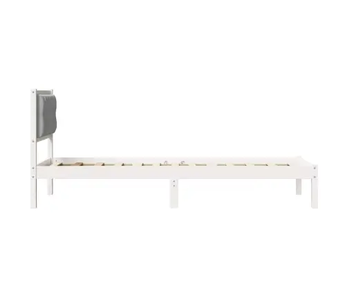 Gultas Rāmis Ar Galvas Klāju Gaiši Pelēks 90 X 200 Cm Audums Vidaxl