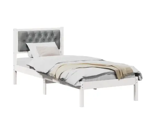 Lovos Rėmas Šviesiai Pilka 80 X 200 Cm Kietos Pušies Mediena