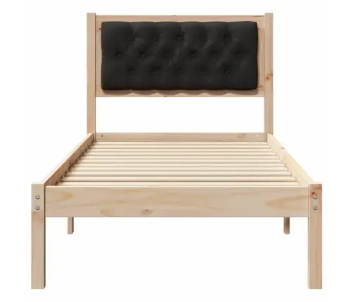 Gultas Rāmis Ar Galvas Klāju Melna 90 X 190 Cm Audums Vidaxl