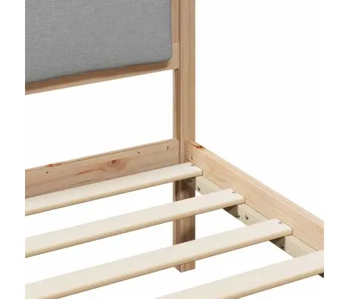 Gultas Rāmis Ar Galvas Klāju Gaiši Pelēks 120 X 200 Cm Audums Vidaxl