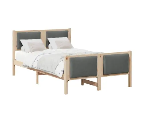 Gultas Rāmis Ar Galvas Klāju Tumši Pelēks 120 X 200 Cm Audums Vidaxl Gultas Rāmis Ar Galvas Klāju Tumši Pelēks 120 X 200 Cm Audums Vidaxl